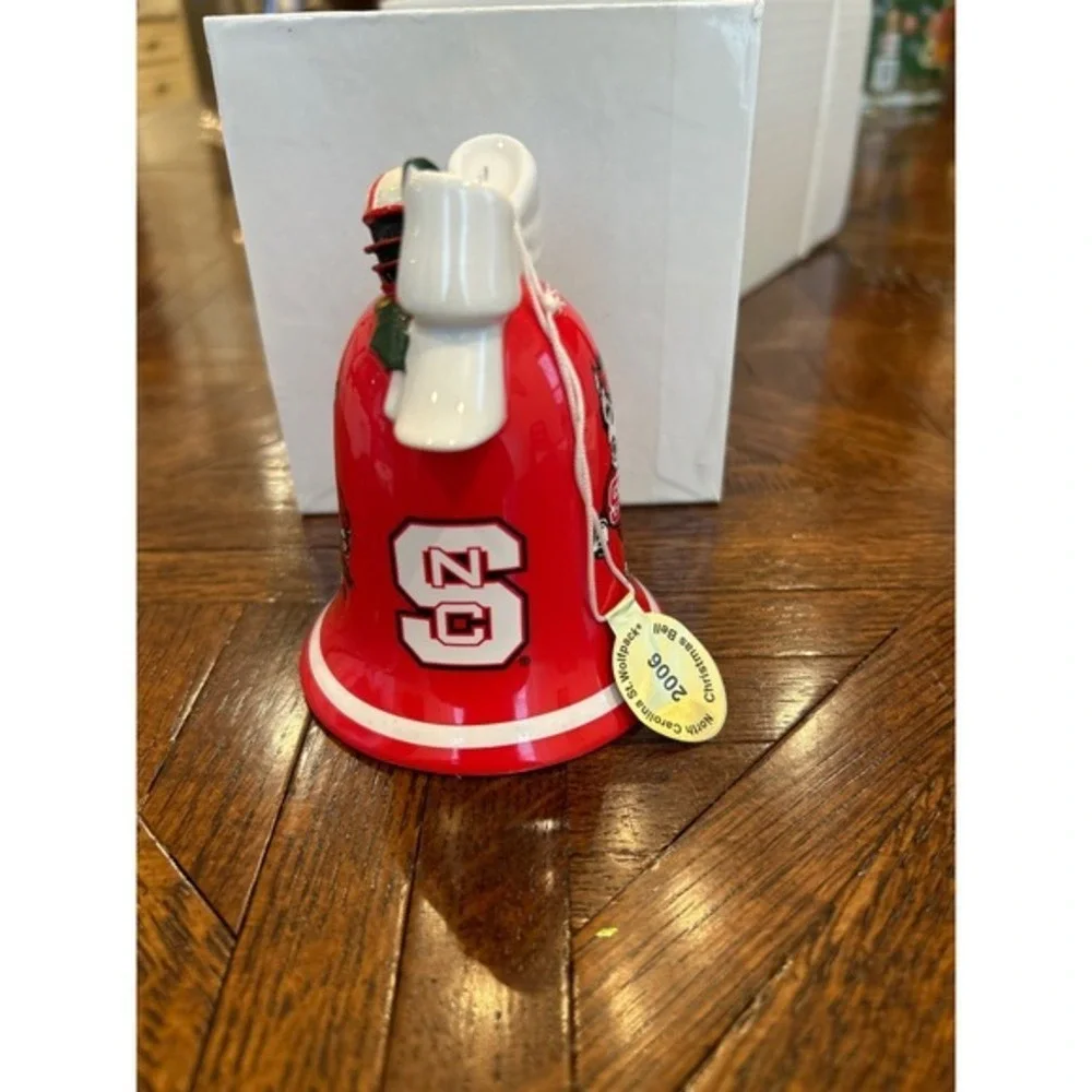 NC State Wolfpack 2006 Christmas‎ Bell Ornament with Santa Claus Inside